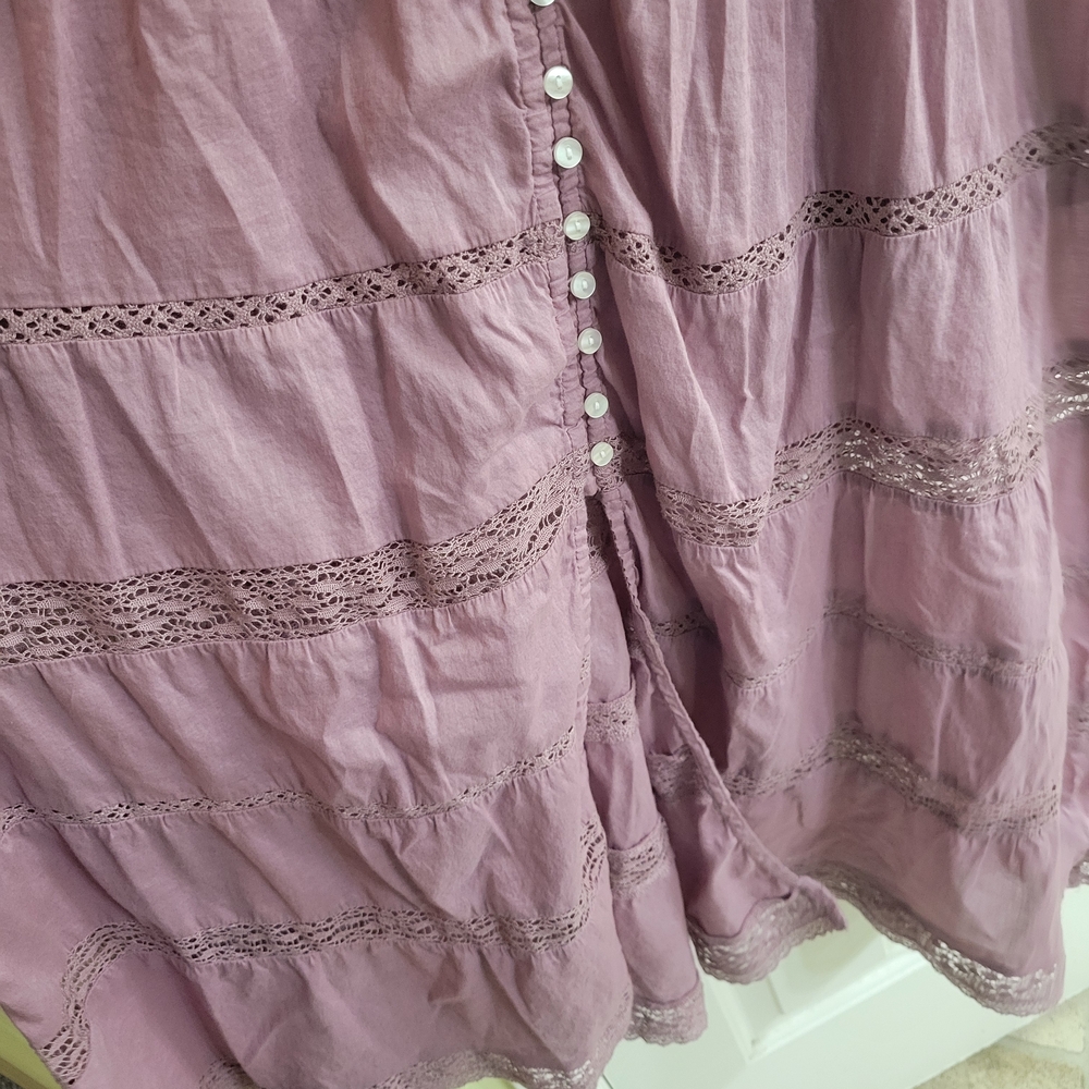 GAP Dusty Pink Lace-Trim Top - Picture 2 of 13